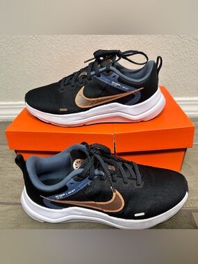 Nike Women’s Sneakers - Black with Copper Swoosh